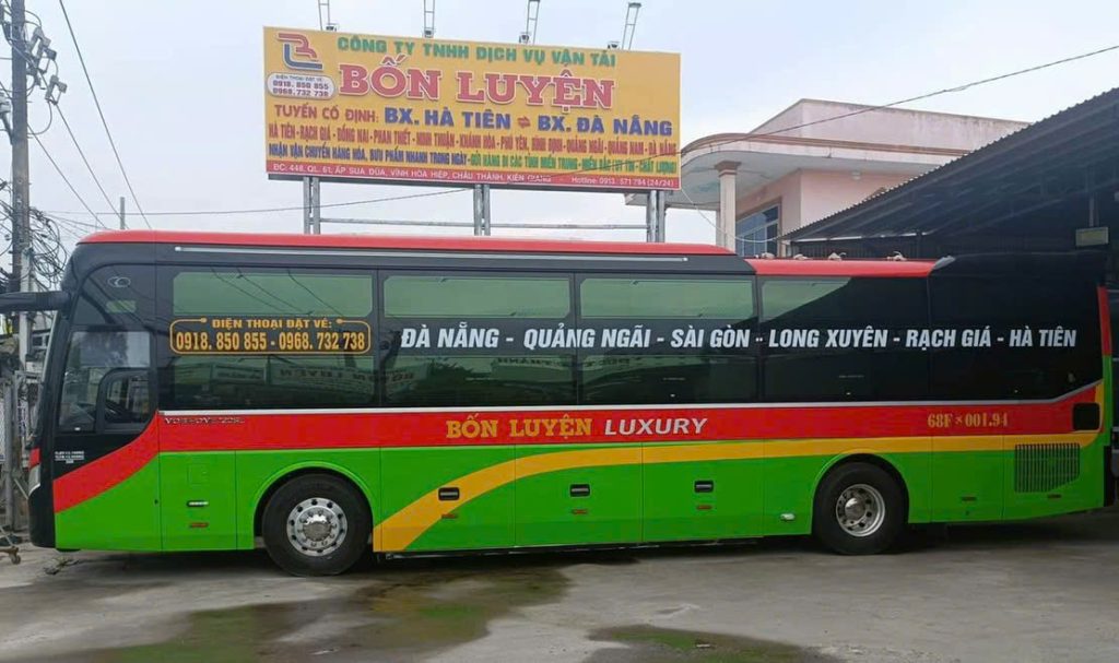 Các nhà xe khách từ Kiên Giang đi Đà Nẵng Nhà Xe Bốn Luyện