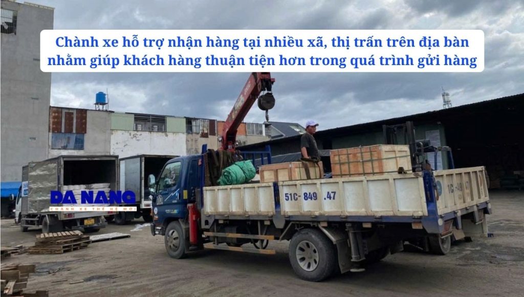 Khu vực nhận hàng tại huyện Cần Đước của chành xe