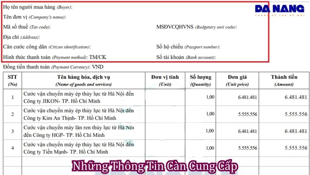 Chành xe có xuất hóa đơn VAT cho cước vận chuyển không